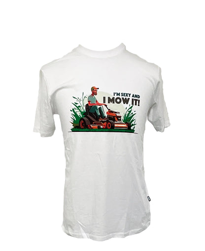 T-Shirt "I'm Sexy and I mow it" - Weiß - rasenwelt GmbH